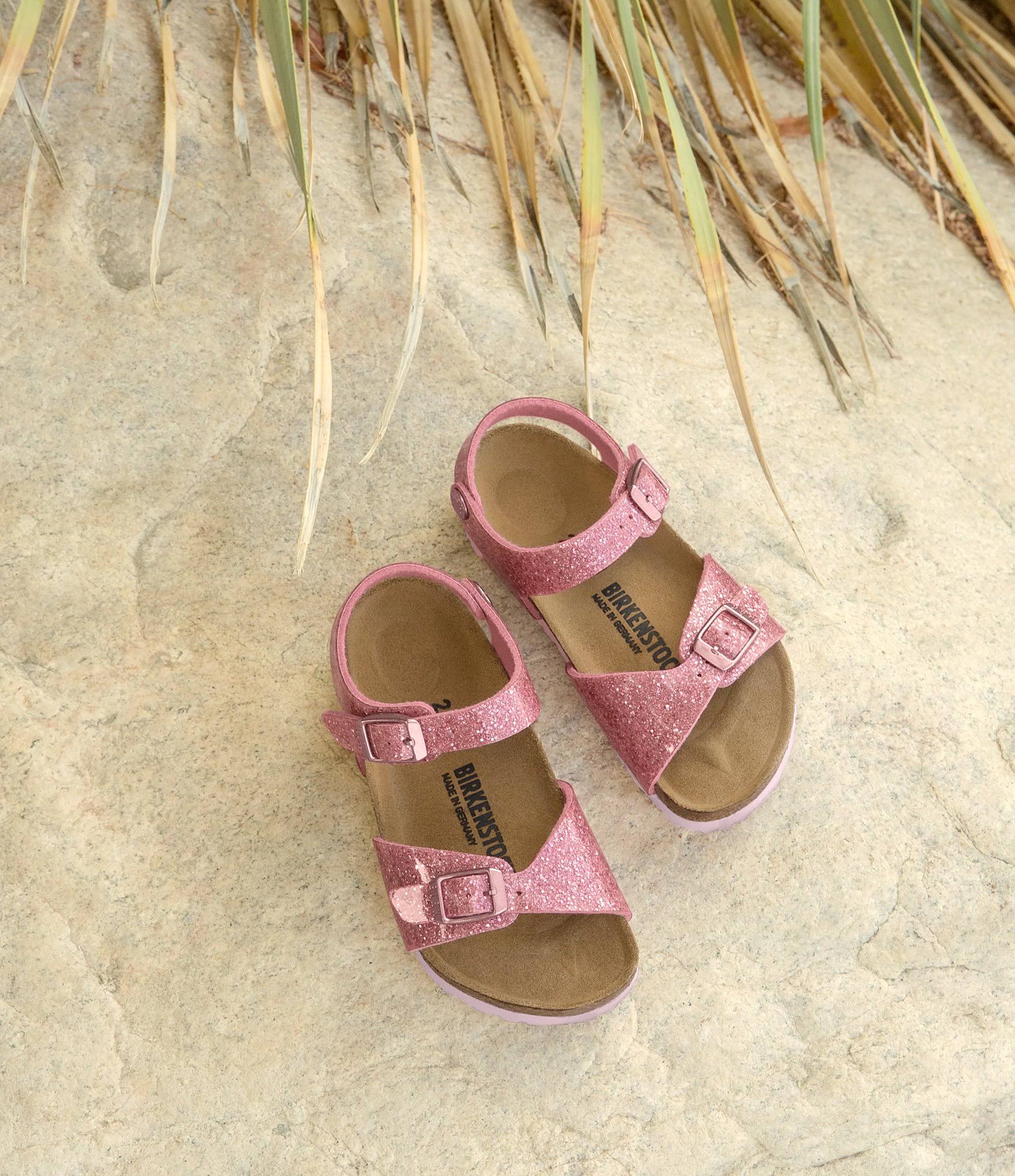 Birkenstock Girls& Rio Glitter Sandals Toddler - 9M Toddler