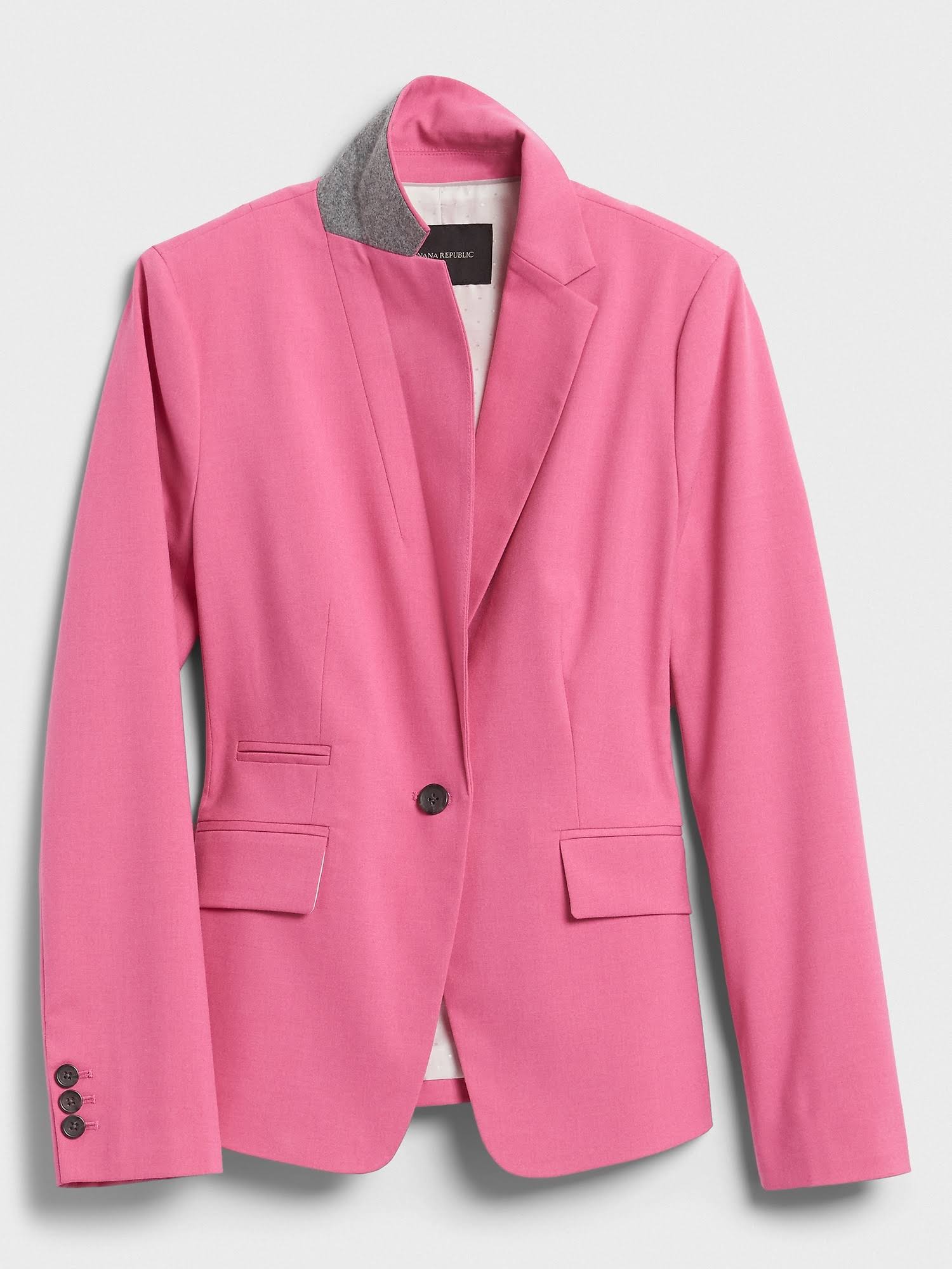 Banana Republic Factory Women's Washable Cutaway Blazer Hot Pink Regular Size 8