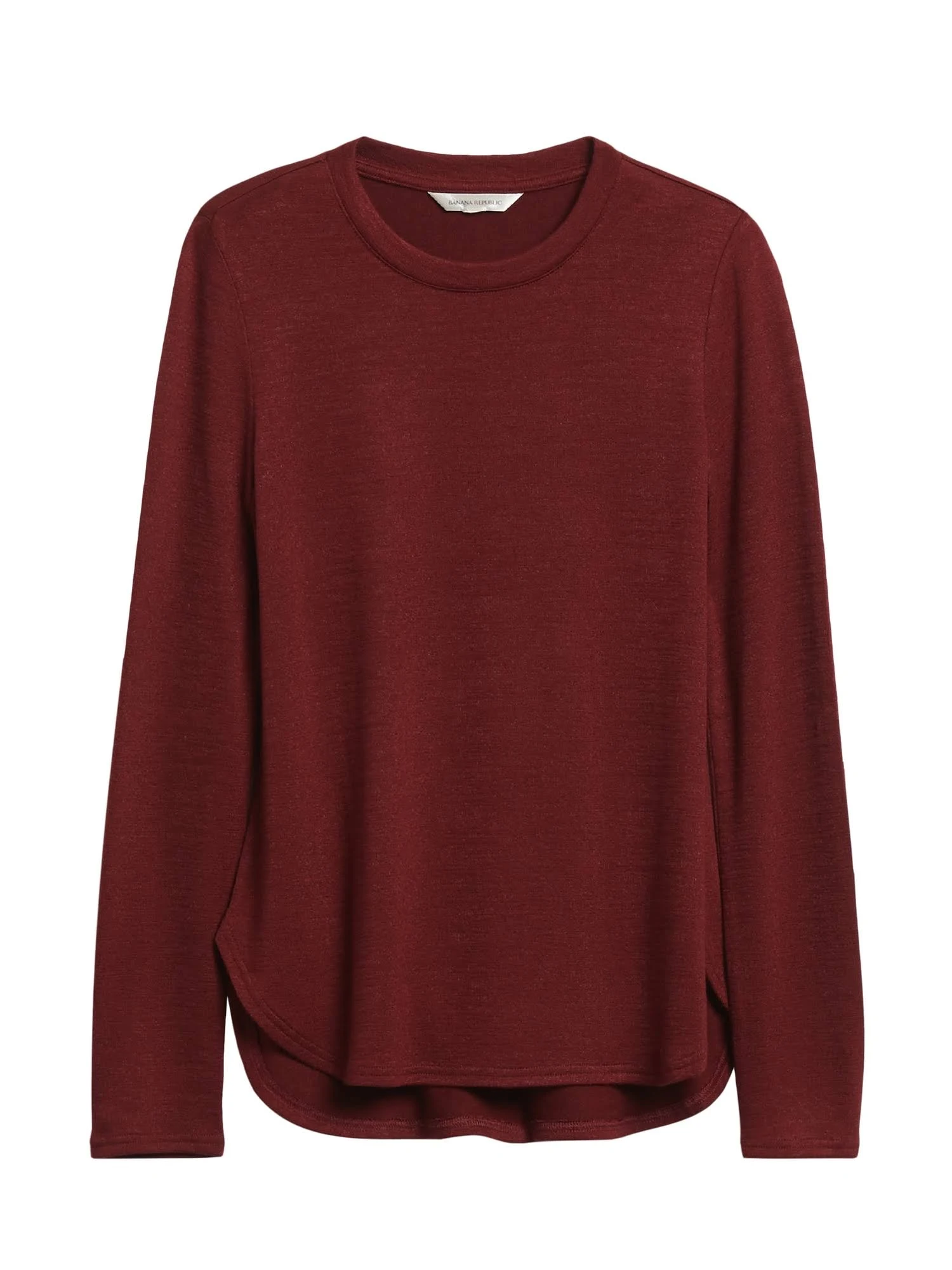 Banana Republic Women's Luxespun Long-Sleeve T-Shirt Red Brick Size Xs