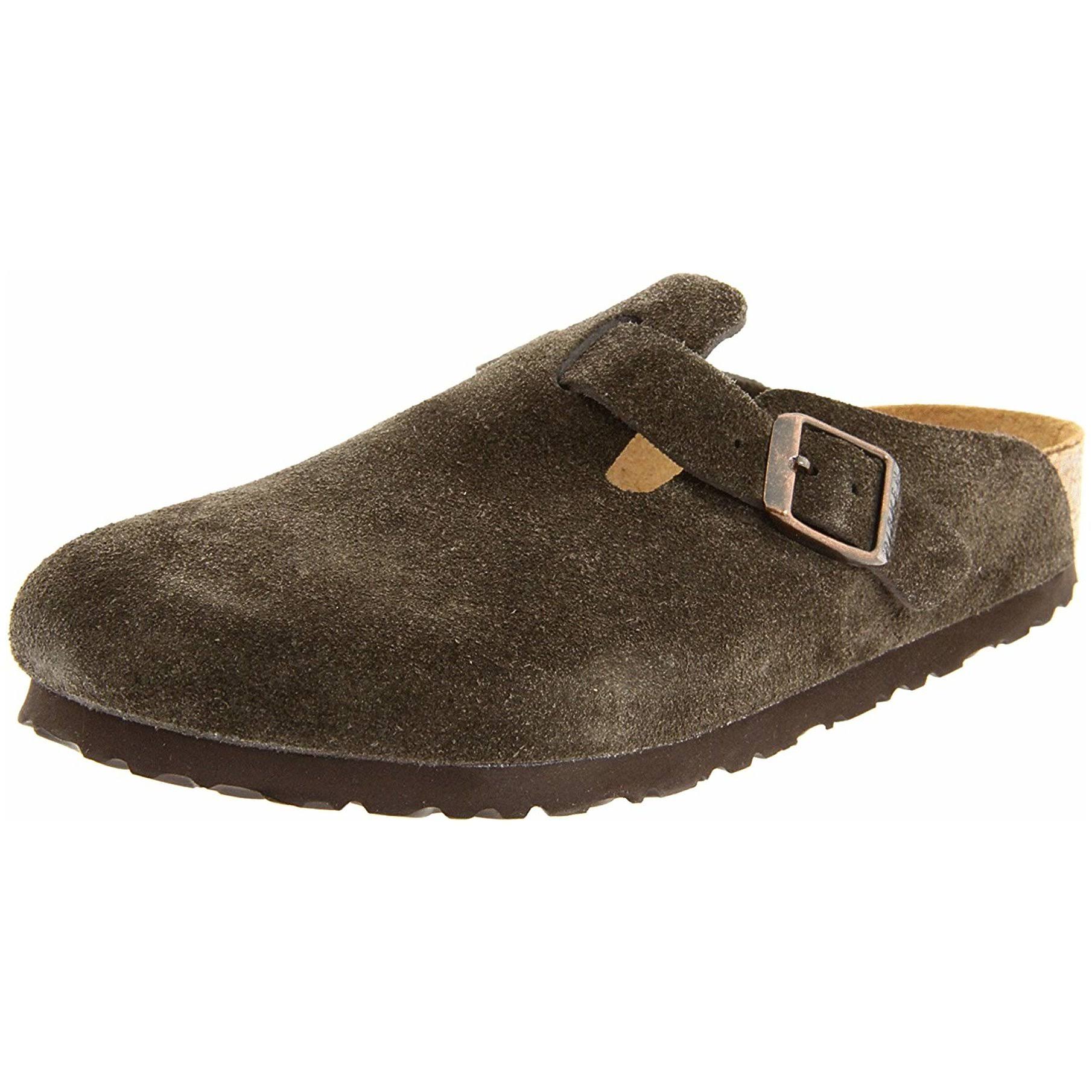Birkenstock Unisex Boston Suede Clog, Size: 36 N, Mocha Suede