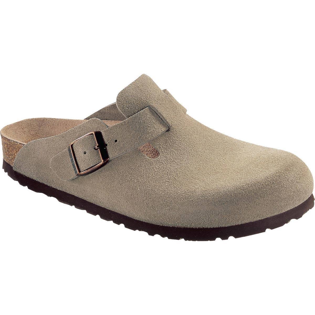 Birkenstock Boston Clog - 36 Narrow - Taupe Suede