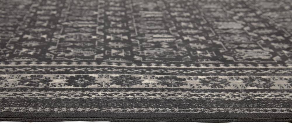 BALTA Kent 5 x 7 Black Outdoor Border Area Rug | 3001082