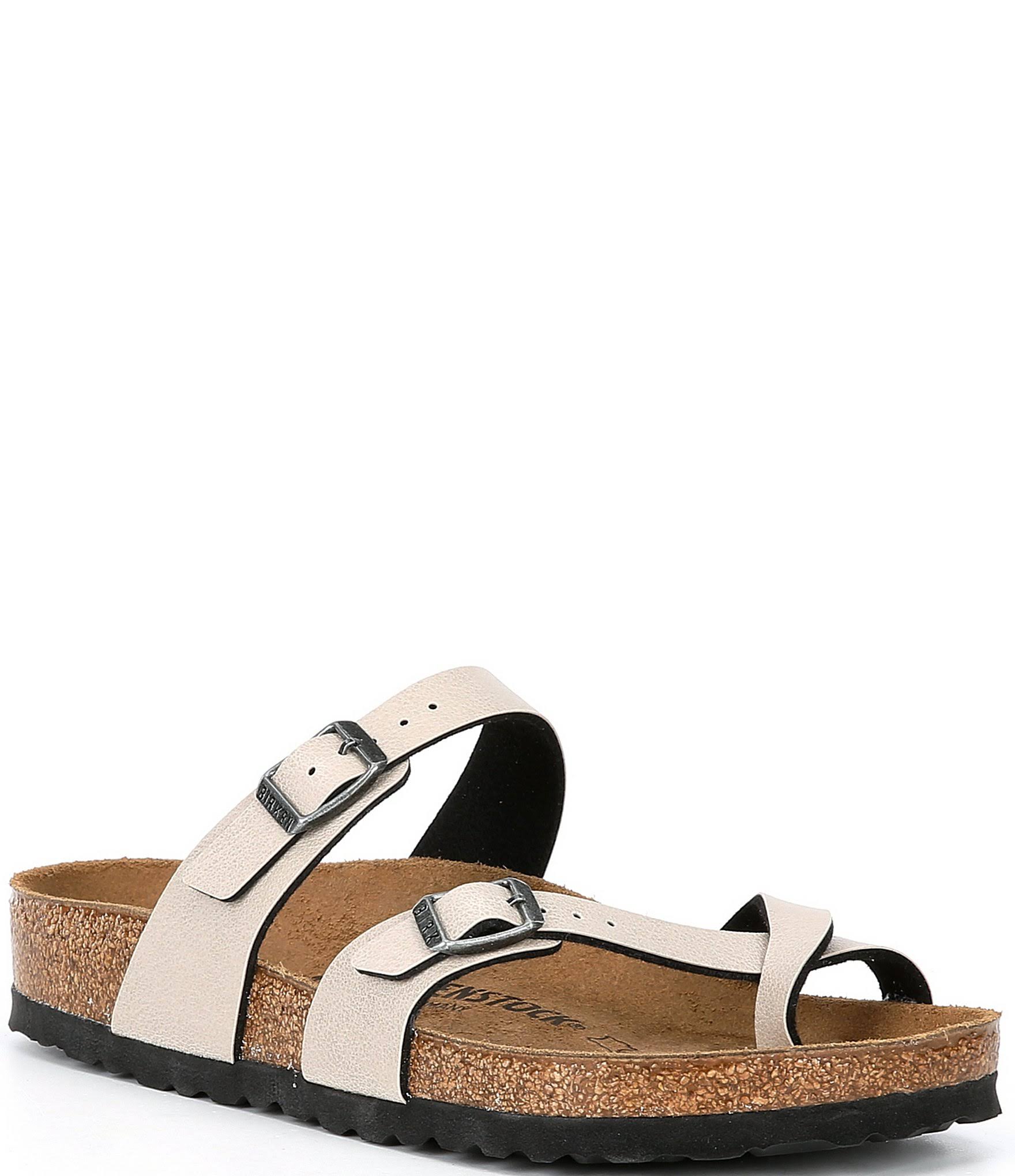 Birkenstock Mayari Sandal - Women's Stone Pull Up Birko-Flor 40