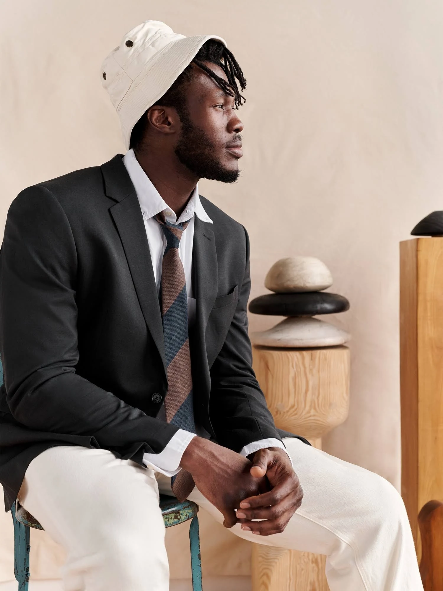 Banana Republic Men's Slim Solid Italian Wool Suit Jacket Black Size 46 Long