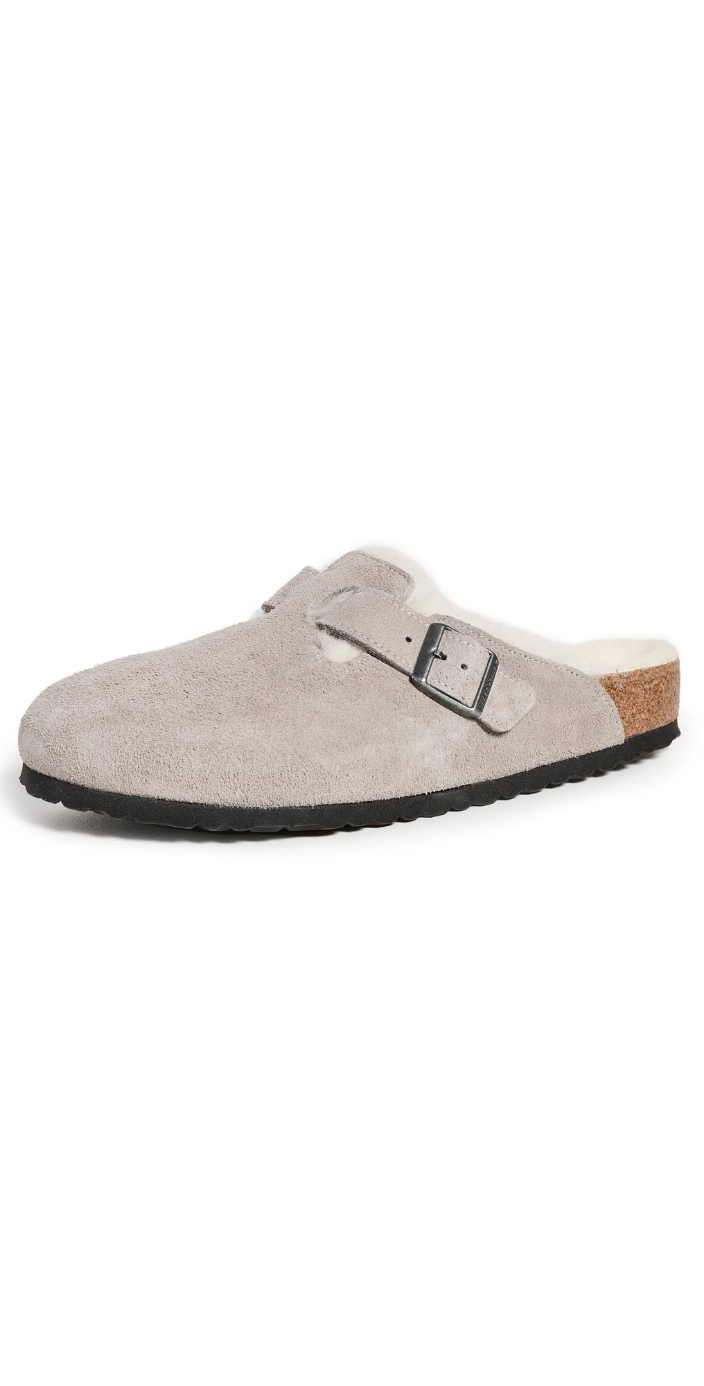 Birkenstock Men's Boston Shearling Stone Suede