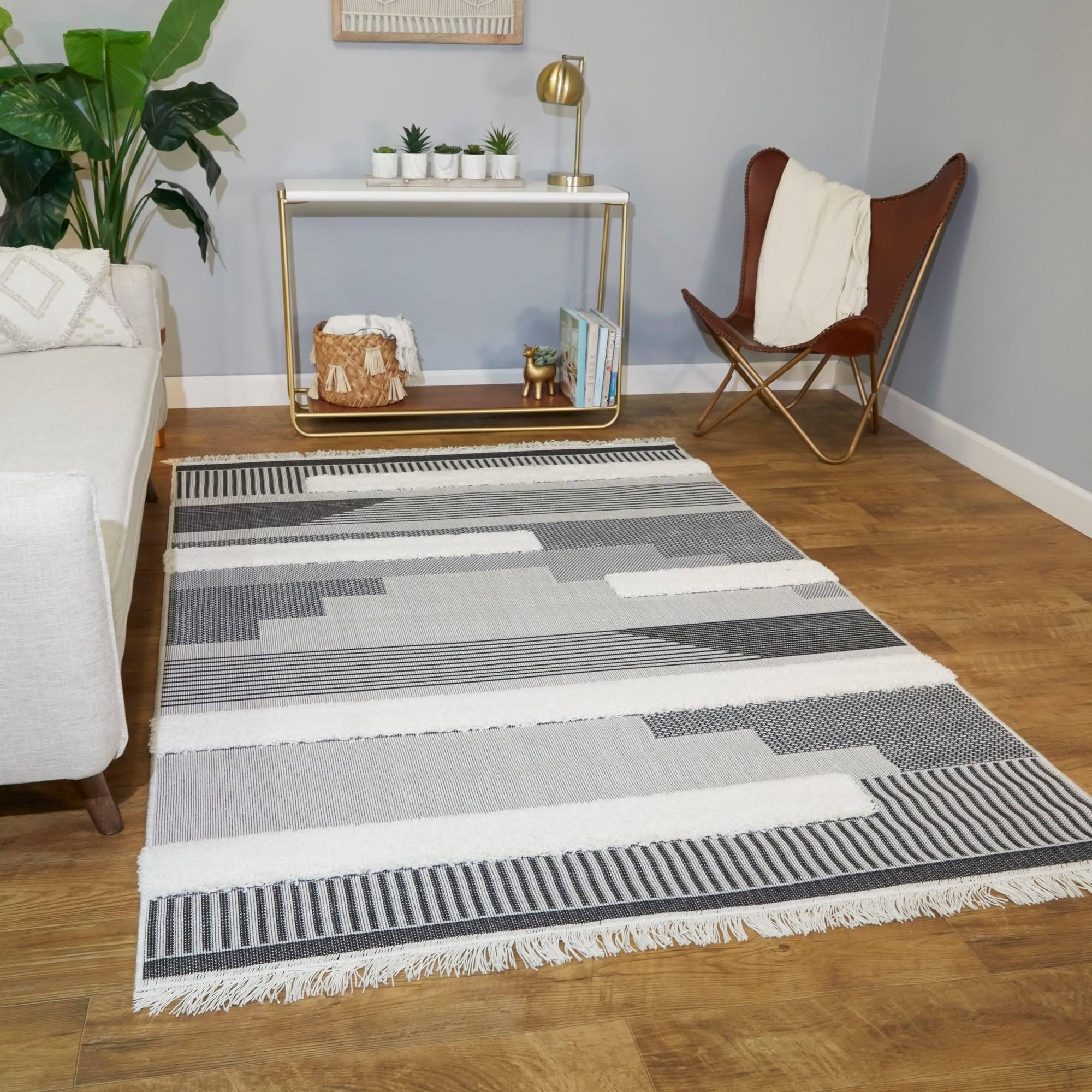 BALTA Tremo Grey 5&3x22 x 5&3x22 Indoor/Outdoor Area Rug