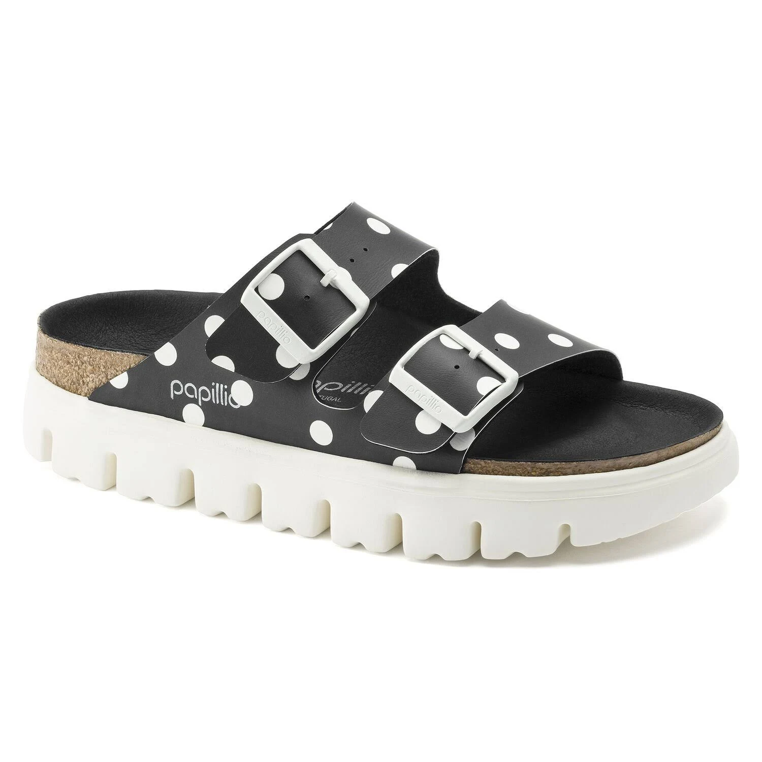 Birkenstock Arizona Chunky Sandals - Narrow Black White Dots 37