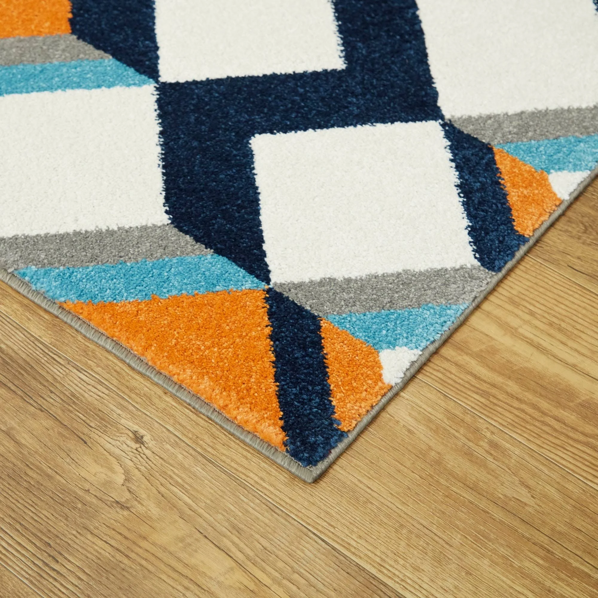 Balta Riley Geometric Blue 8 ft. x 10 ft. Area Rug