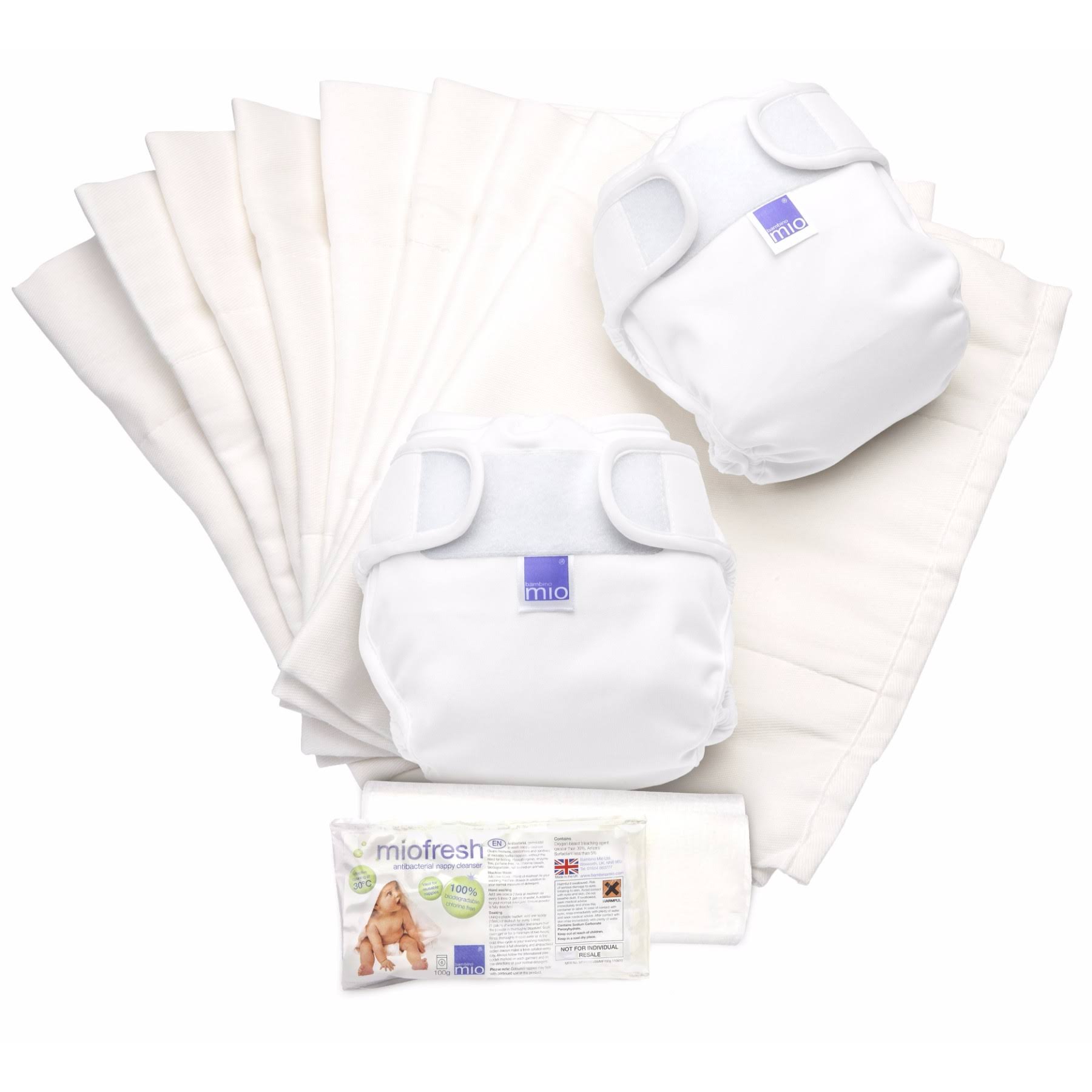 Bambino Mio Miosoft Diaper Set White Size 2