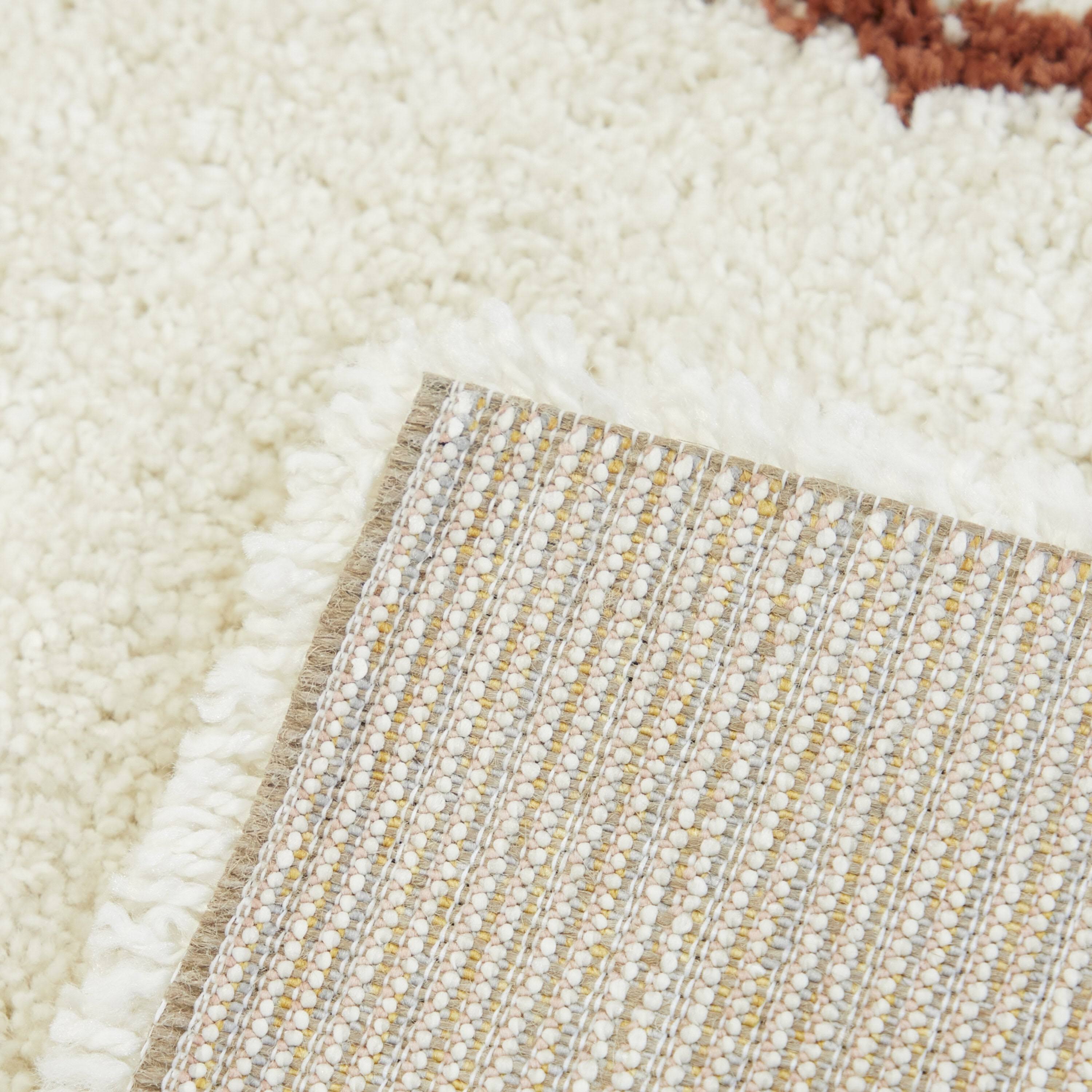 Pavel Geometric Shag Area Rug - 7&10x22 x 10& - Rust