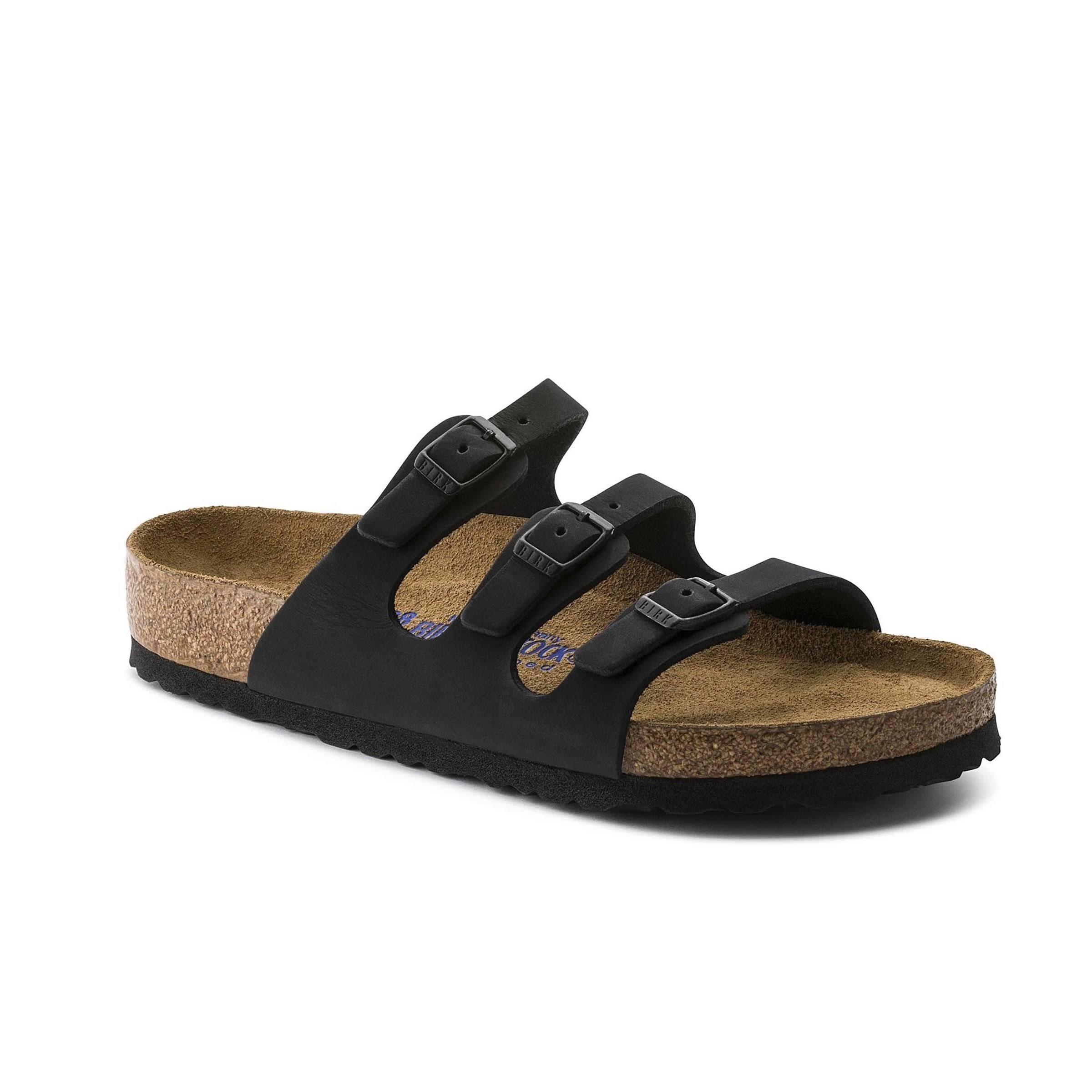 Birkenstock Women's Florida Soft Footbed (37 Black Nubuck)