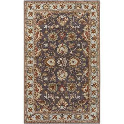 Massima Oriental Handmade Tufted Wool Charcoal Area Rug Birch Lane Rug Size: Rectangle 4& x 6&