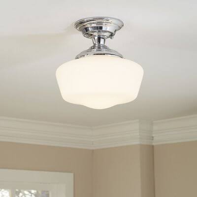 Sudbury 1-Light 11.5x22 Semi Flush Mount Fixture Finish: Bronze