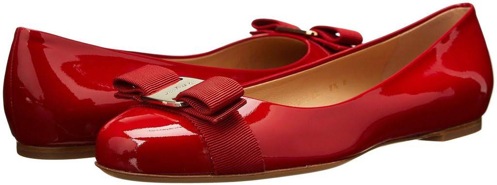 Salvatore Ferragamo Varina Ballet Flat Red 8.5