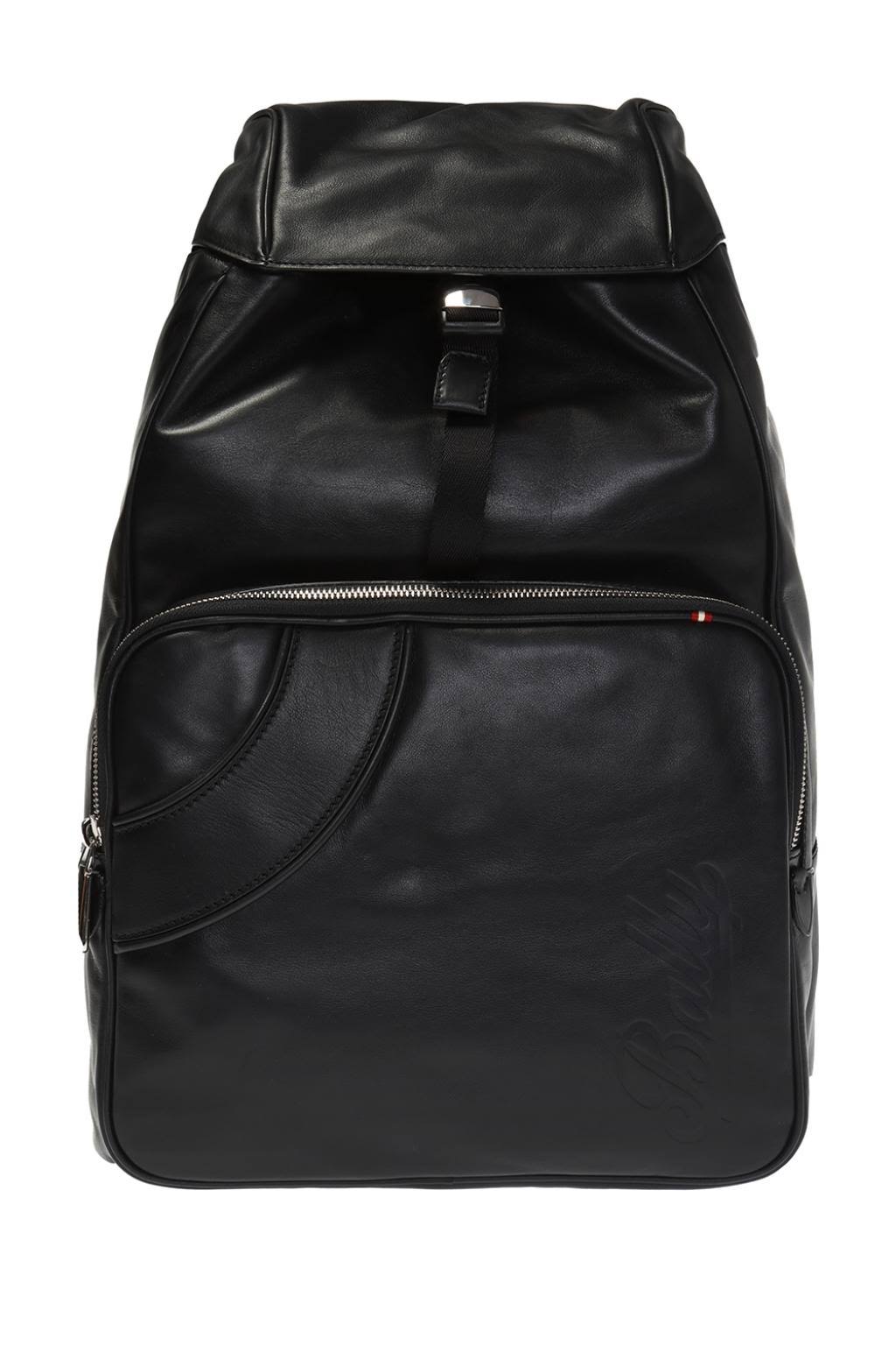 Bally Black Shake Leather Backpack