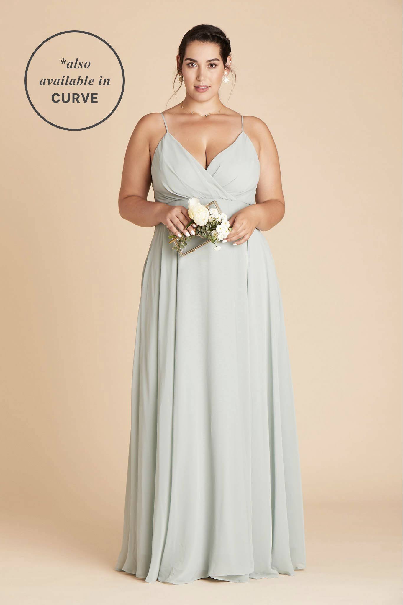 Birdy Grey Kaia Chiffon Bridesmaid Dress in Sage S / Sage