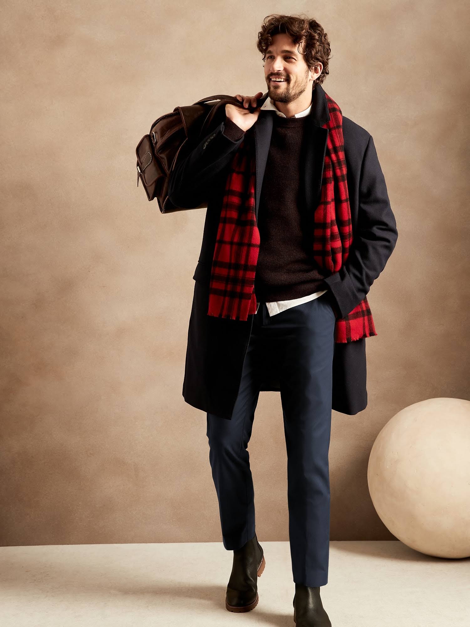 Banana Republic Men's Slim Performance Stretch Wool Dress Pant Navy Size 30W 30L