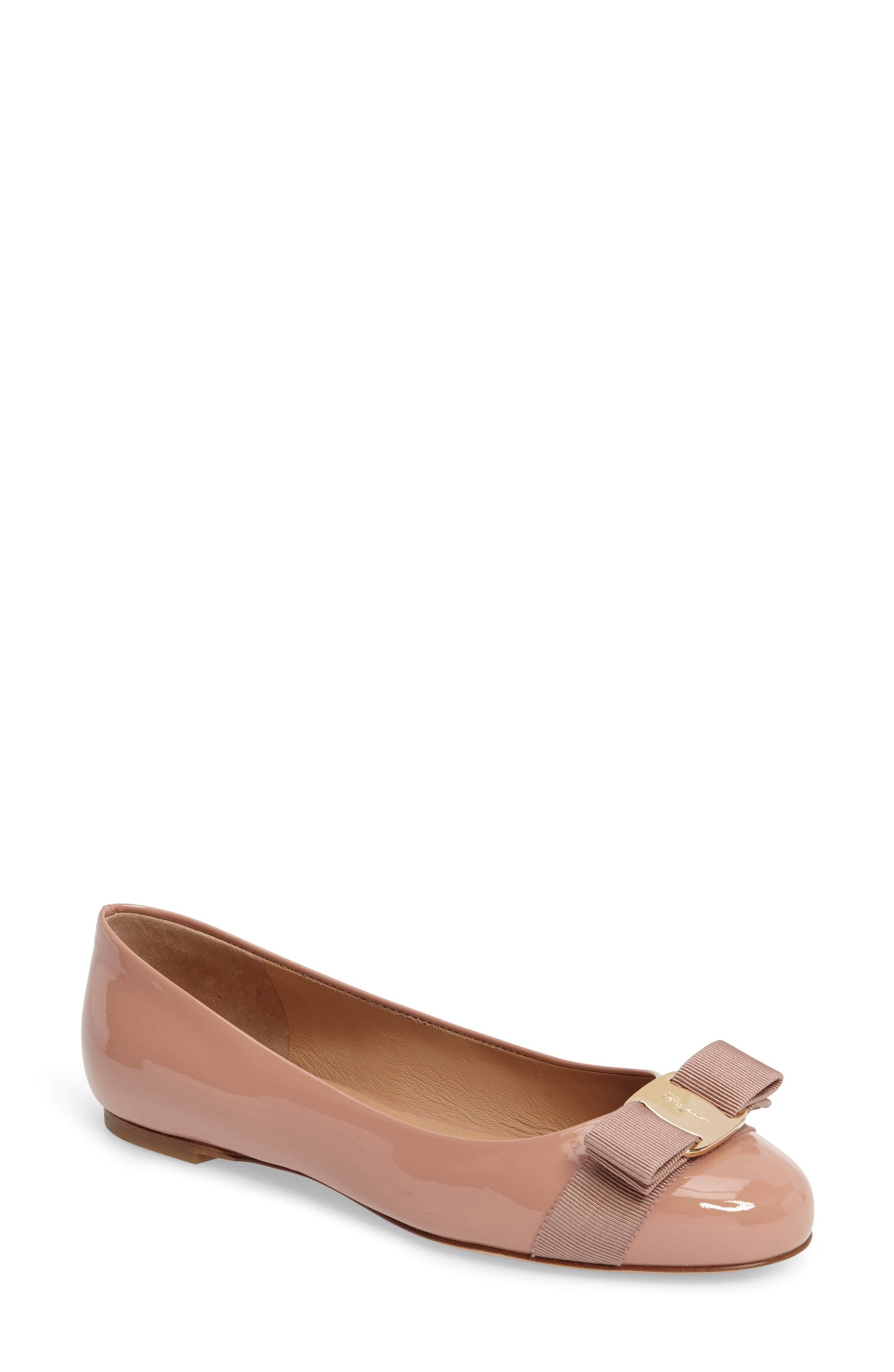 Salvatore Ferragamo Varina Leather Ballet Flats