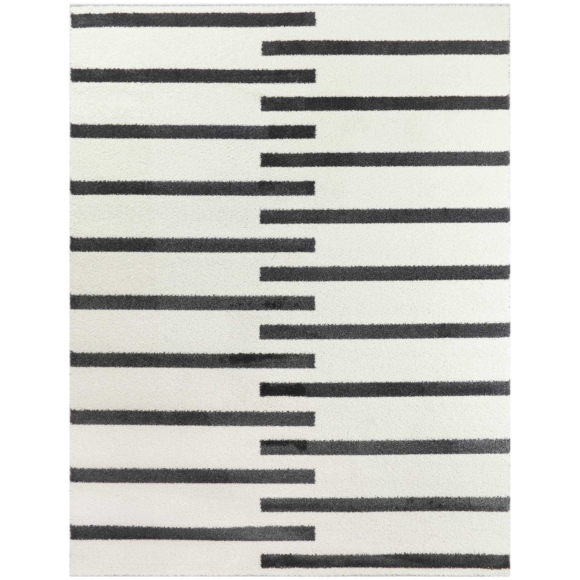Balta Colter White 8 ft. x 10 ft. Modern Striped Area Rug