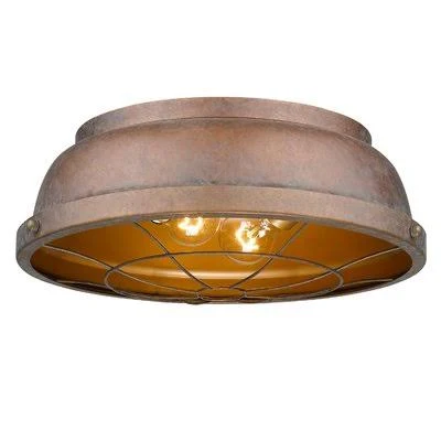 Beachcrest Home Elinna 2-Light Flush Mount Finish: Copper Patina