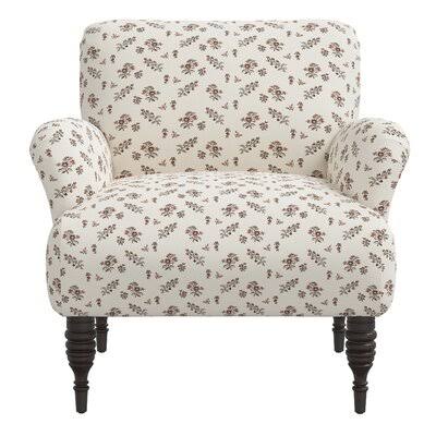 Metter 32x22 Wide Cotton Armchair Birch LANE? Body Fabric: Ditsy Floral Natural Cotton