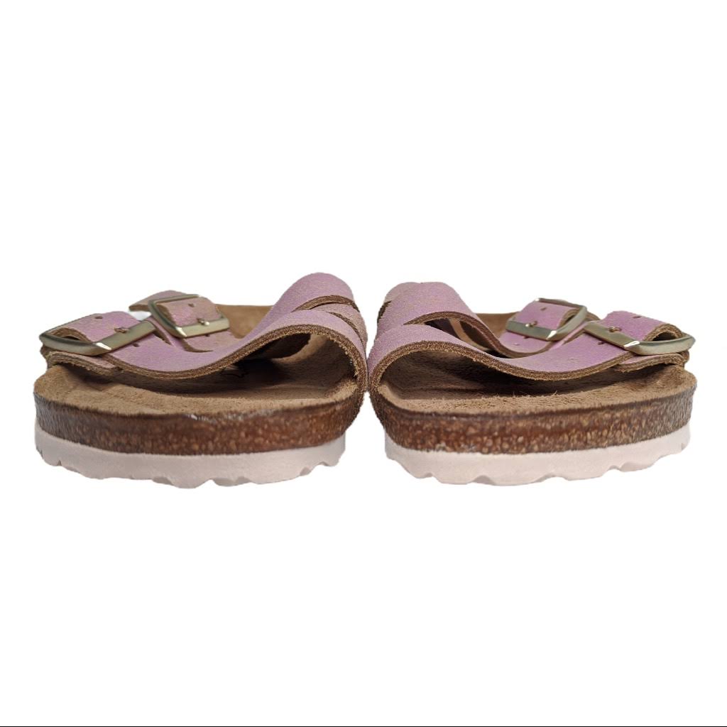 Birkenstock Women's Yao, Washed Metallic Pink Leather Size: 41 N
