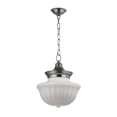 Darby Home Co Emmett 1-Light Schoolhouse Pendant, Size: 72.5 inch H x 15 inch W