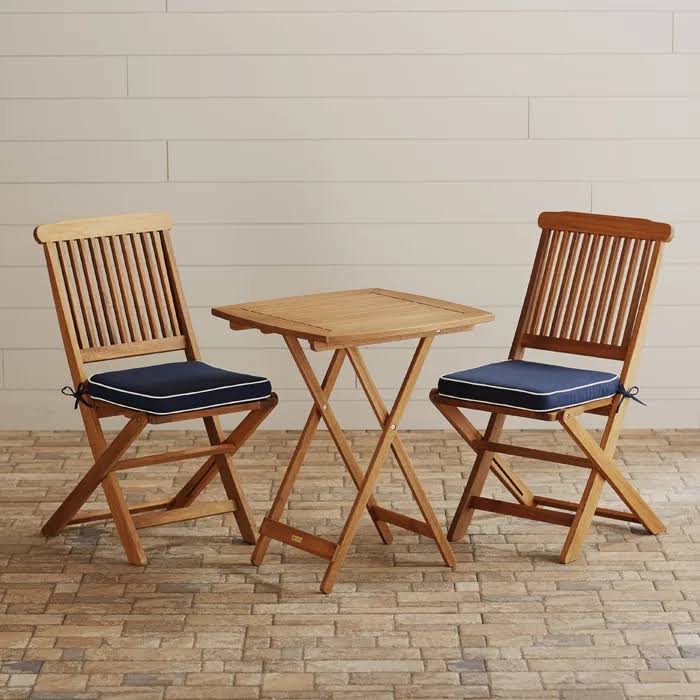 Roseland 3 Piece Bistro Set with Cushions Beachcrest Home