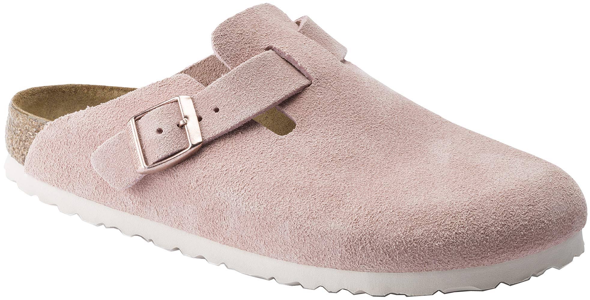 Birkenstock Women's Boston Suede Clog, Size: 36, Light Rose Suede