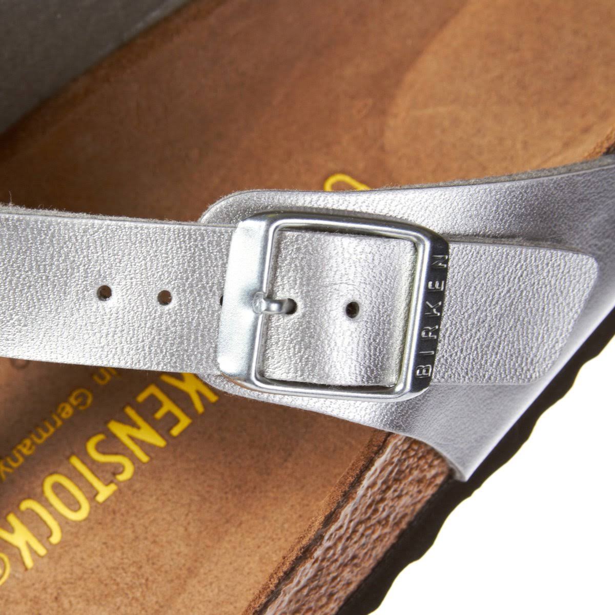 Birkenstock Gizeh Birko Flor Sandals - Silver