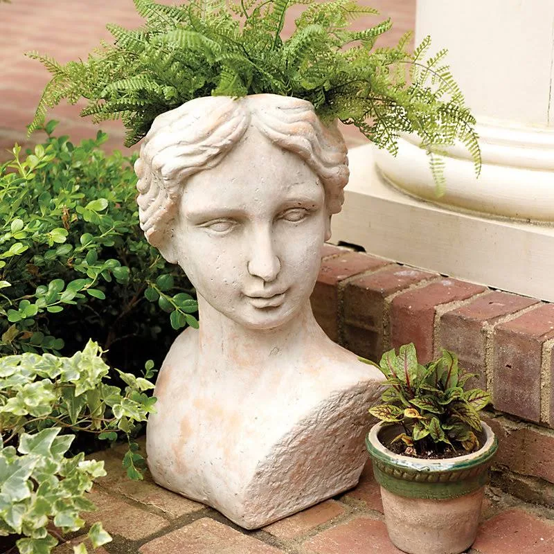 Evelyn Terra Cotta Bust Planter - Ballard Designs