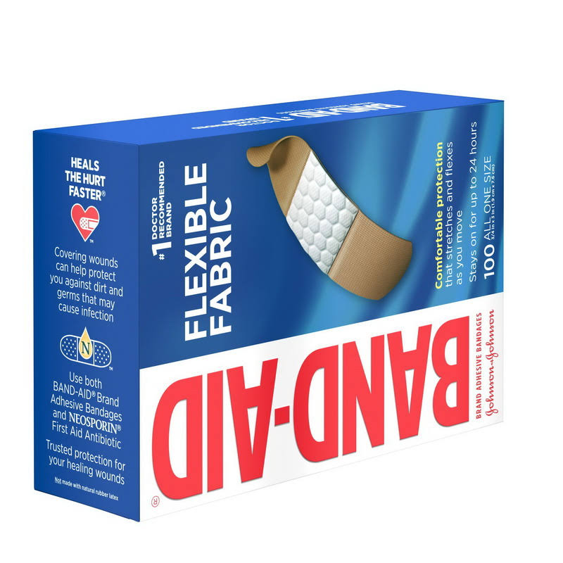 Band-Aid Flex Pack Bandages, 100 Count (12 Pack)