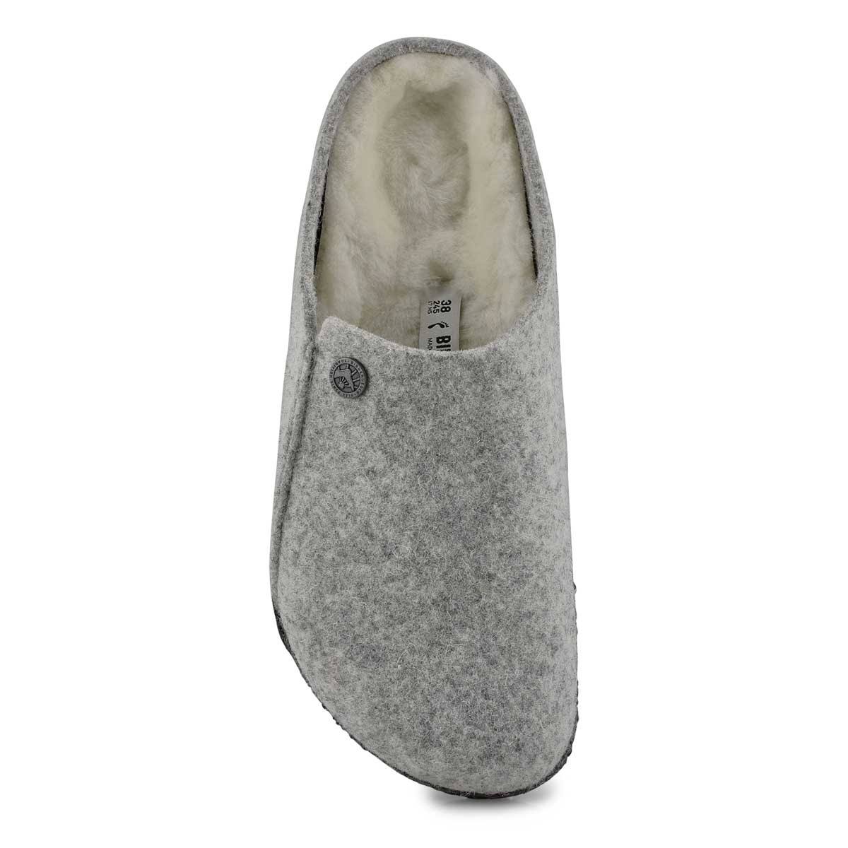 Birkenstock Zermatt Shearling Narrow Slippers - Light Grey