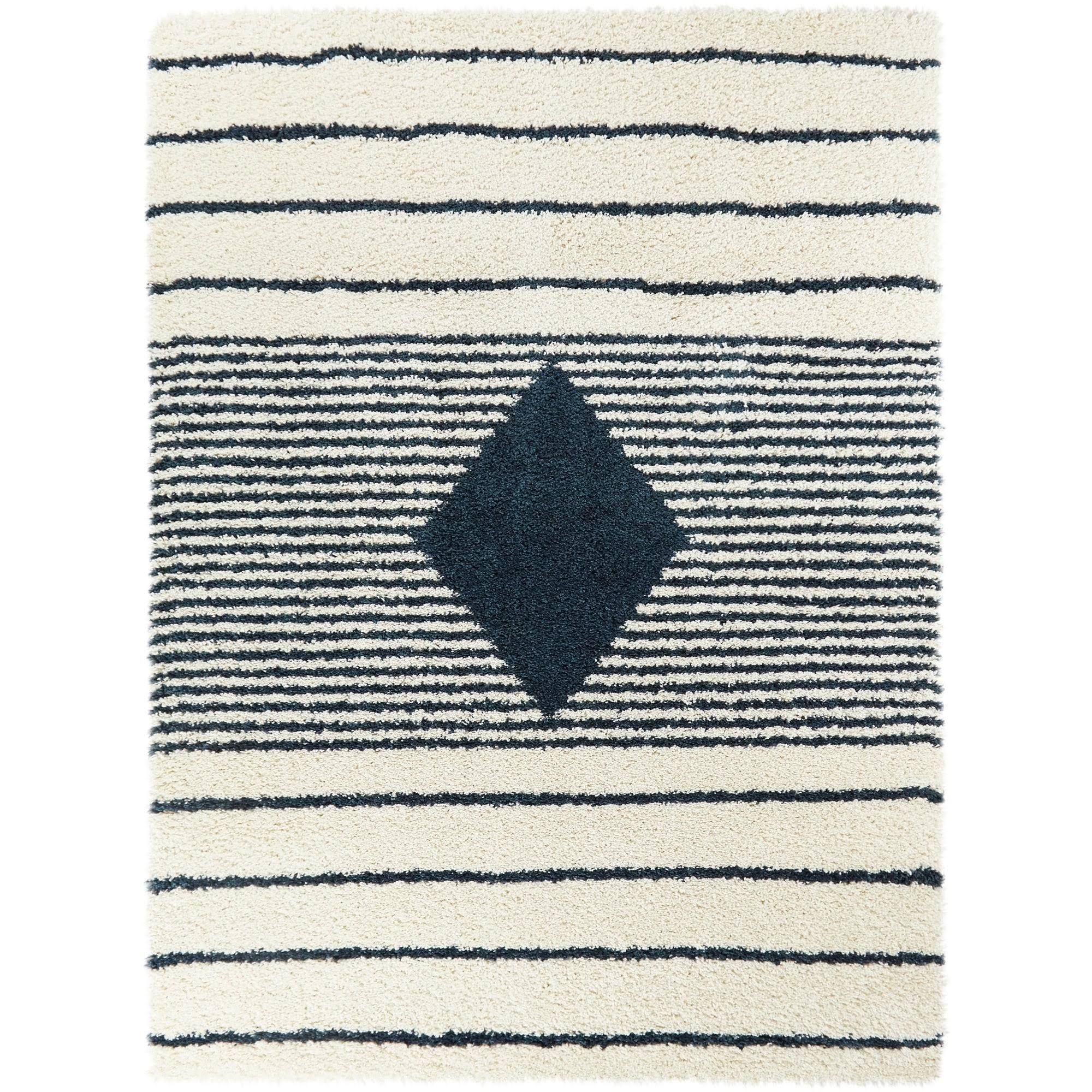 BALTA Dakarai Southwestern Shag Navy 5 ft. x 7 ft. Area Rug, Blue