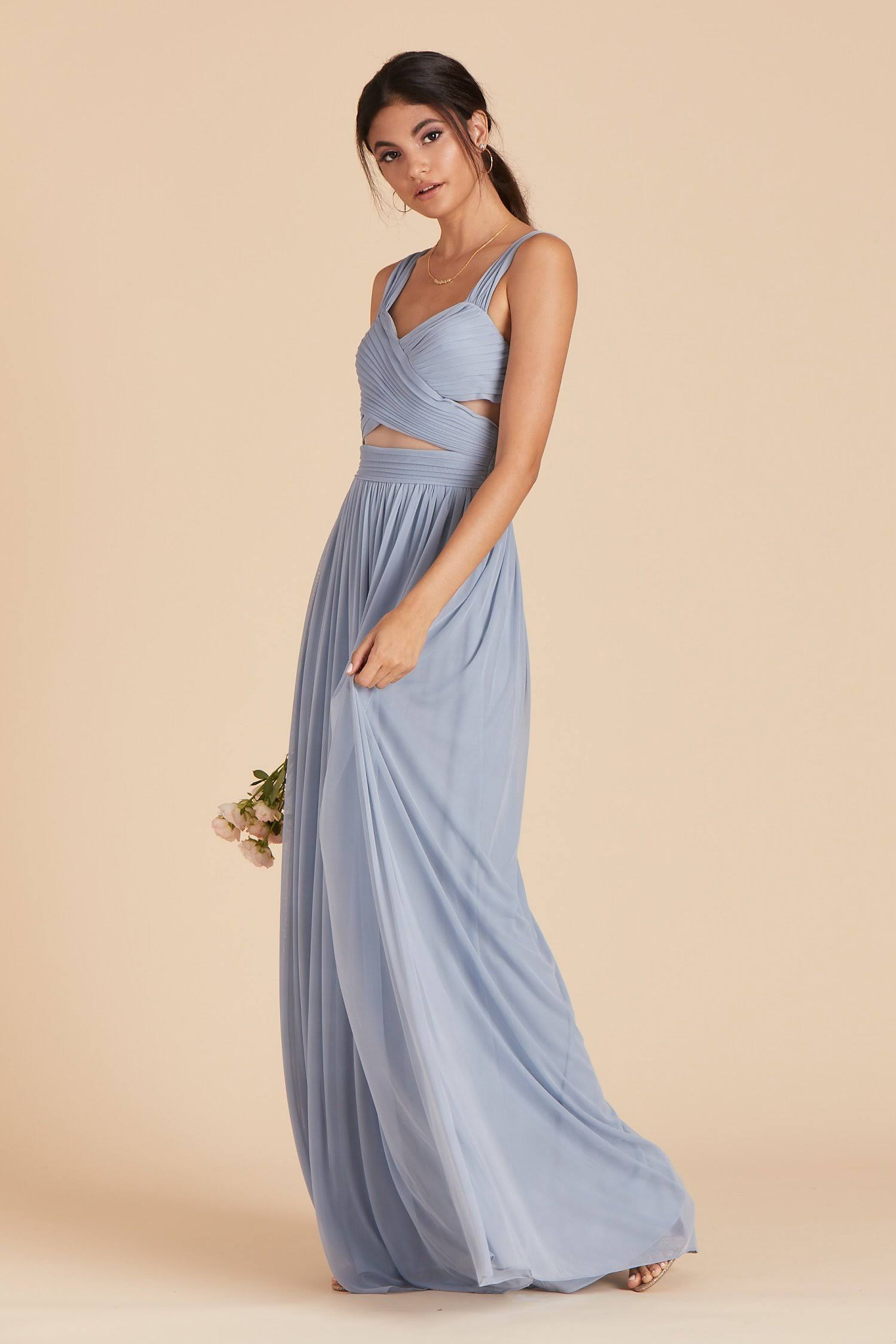 Birdy Grey Elsye Bridesmaid Dress in Dusty Blue S / Dusty Blue