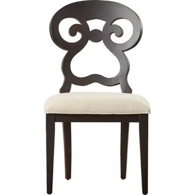 Rossetti Upholstered Dining Chair (Set of 2) Frame Color: Espresso