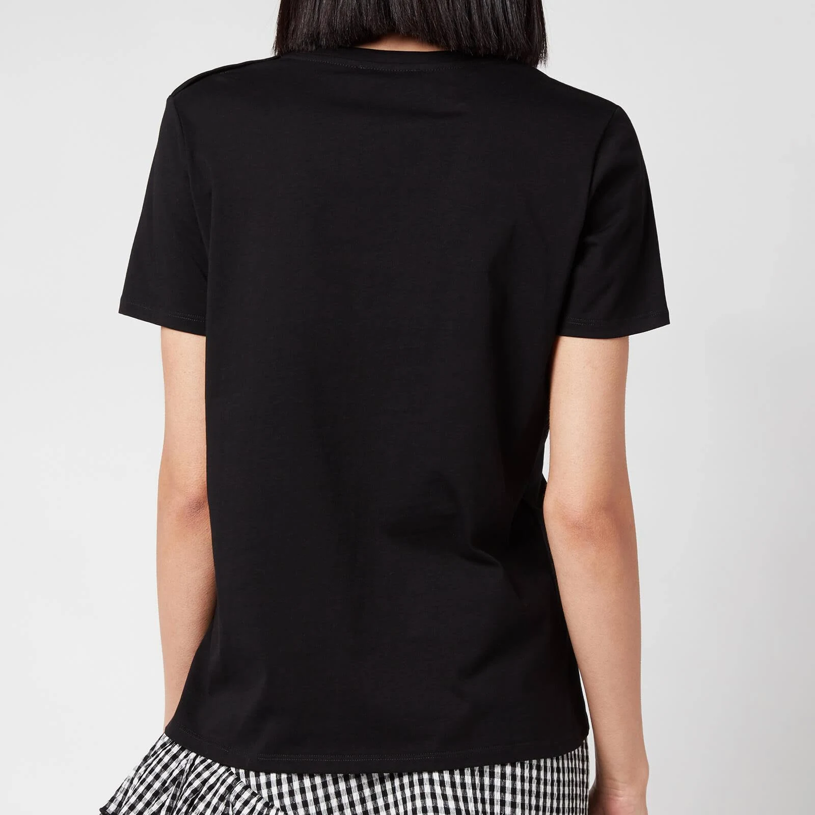 Balmain - Logo Buttoned T-Shirt, Women , Black