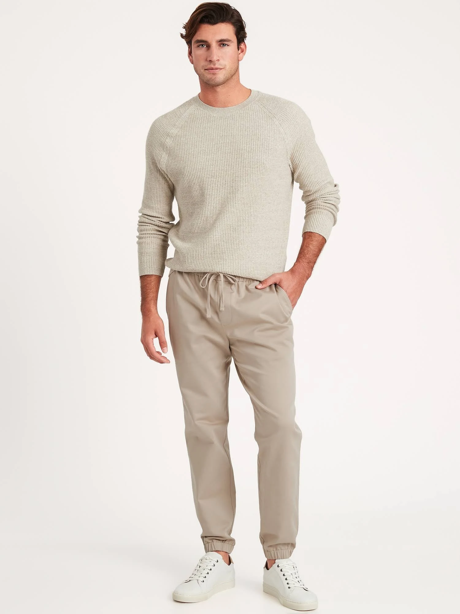 Banana Republic Men's Organic Traveler Jogger Beige Size L