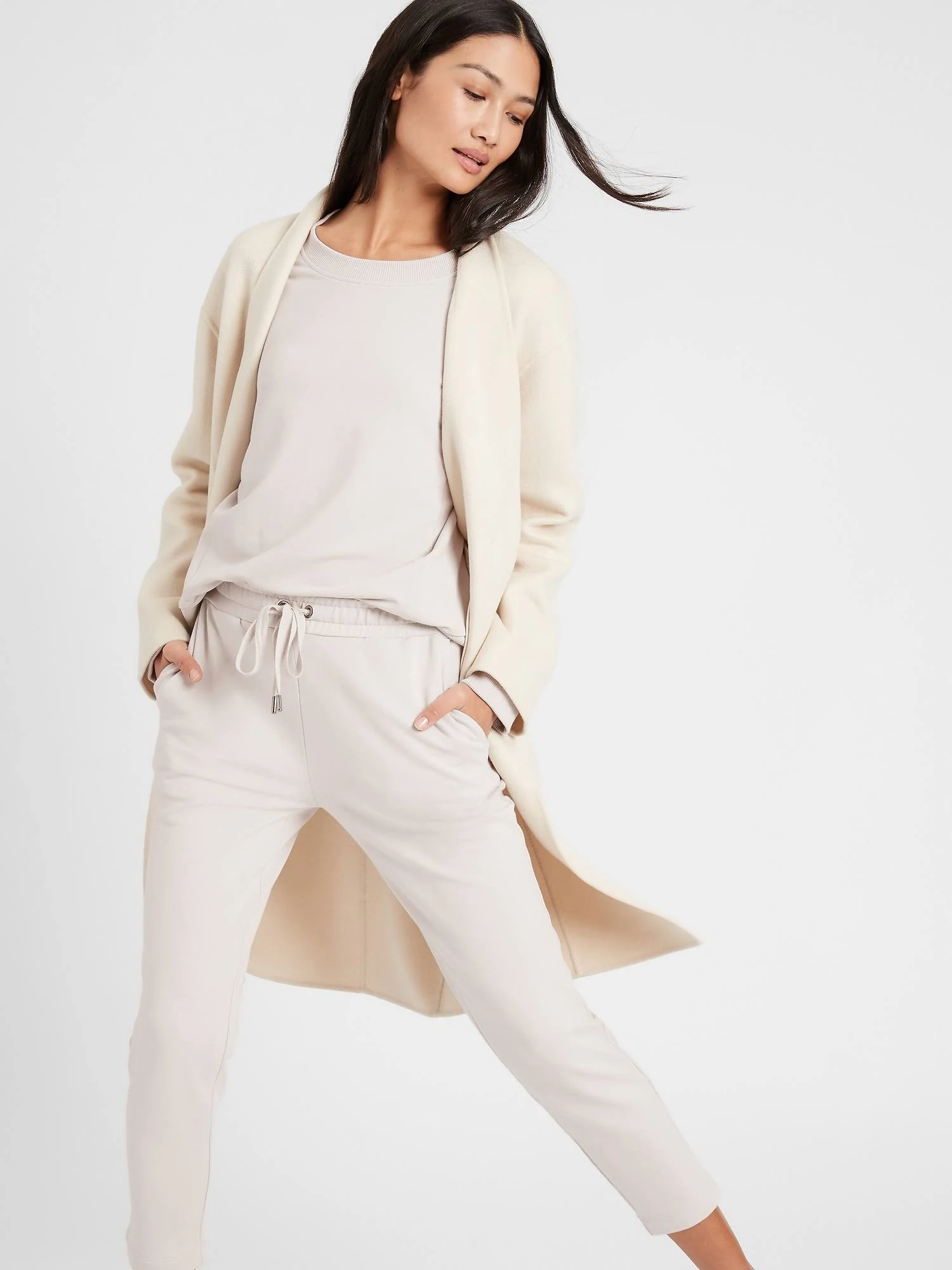 Banana Republic Women's French Terry Jogger Selenite Size Xs