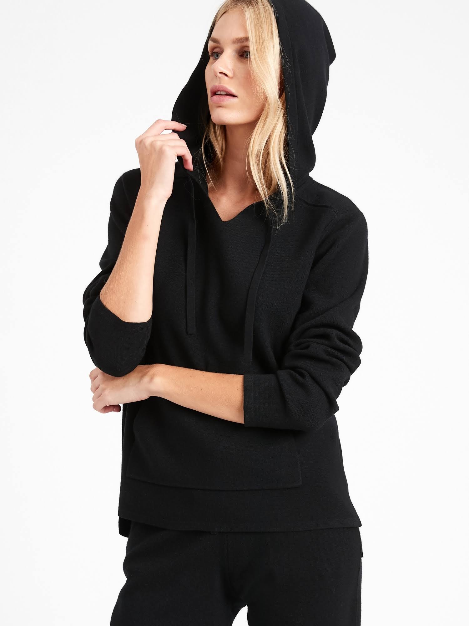 Banana Republic Women's Sweater Hoodie Black Size Xs