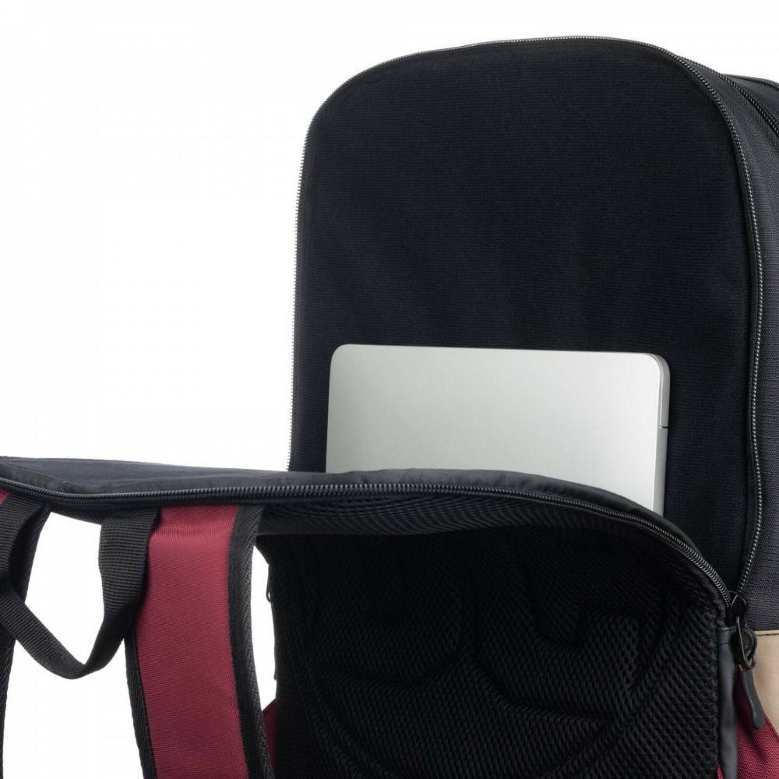 The Flash Black and Maroon Backpack