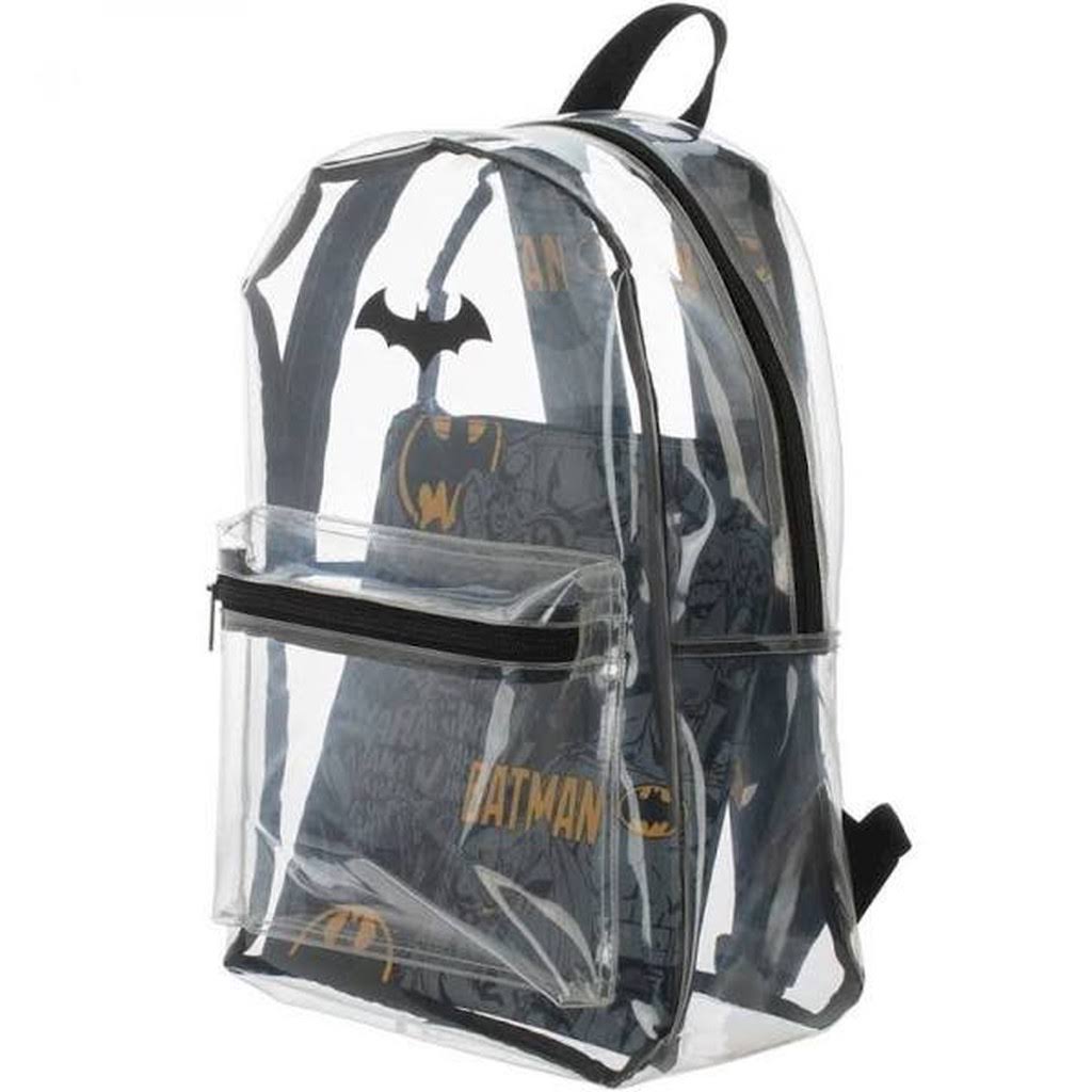 DC Comics Batman Clear with Removable Pouch Backpack