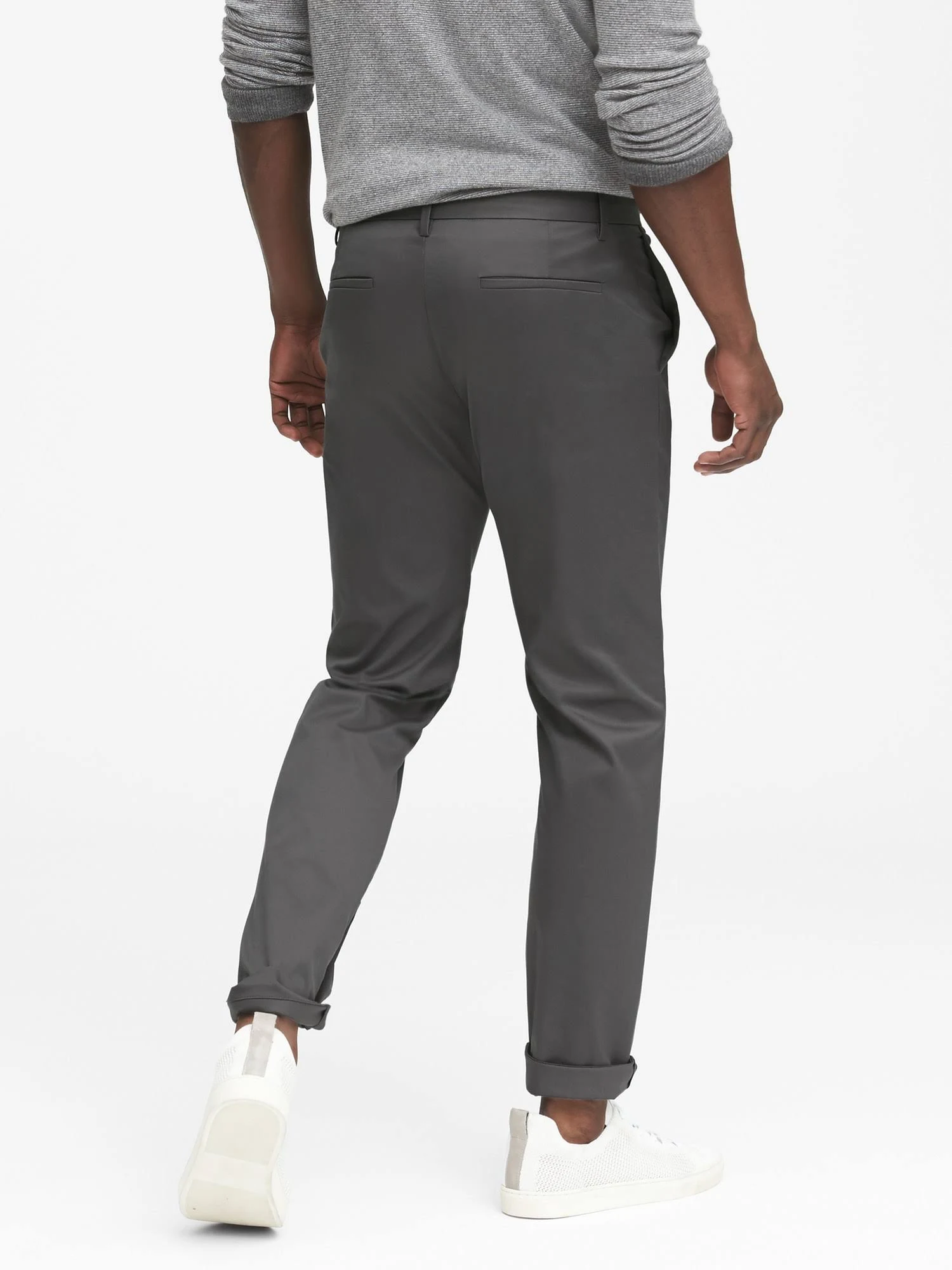 Banana Republic Men's Aiden Slim Core Temp Pant Jupiter Gray Size 34W 30L