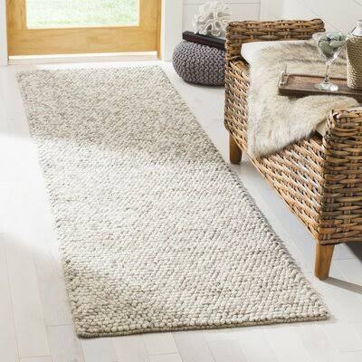 Elle Hand-Woven Wool/Cotton Beige Area Rug Birch Lane Rug Size: Runner 2&3x22 x 8&