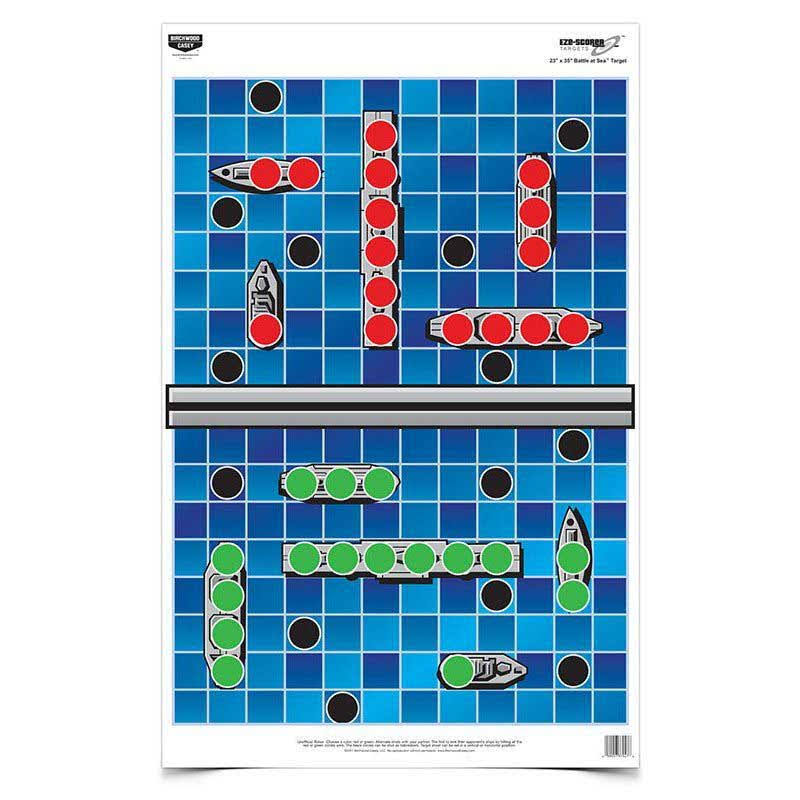 Birchwood Casey Battle at Sea Eze-Scorer Paper Game Target 23x35 inch 100 per CA