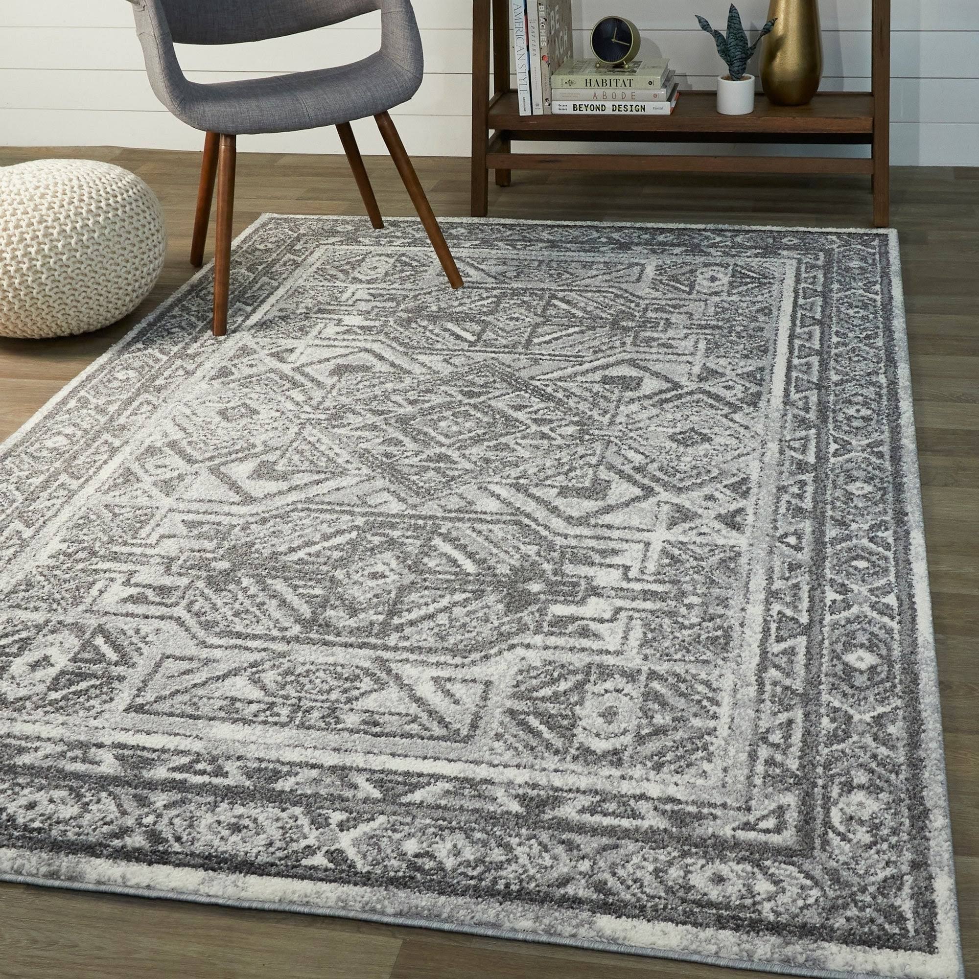 BALTA Vasari Grey 5 ft. x 7 ft. Oriental Persian Area Rug