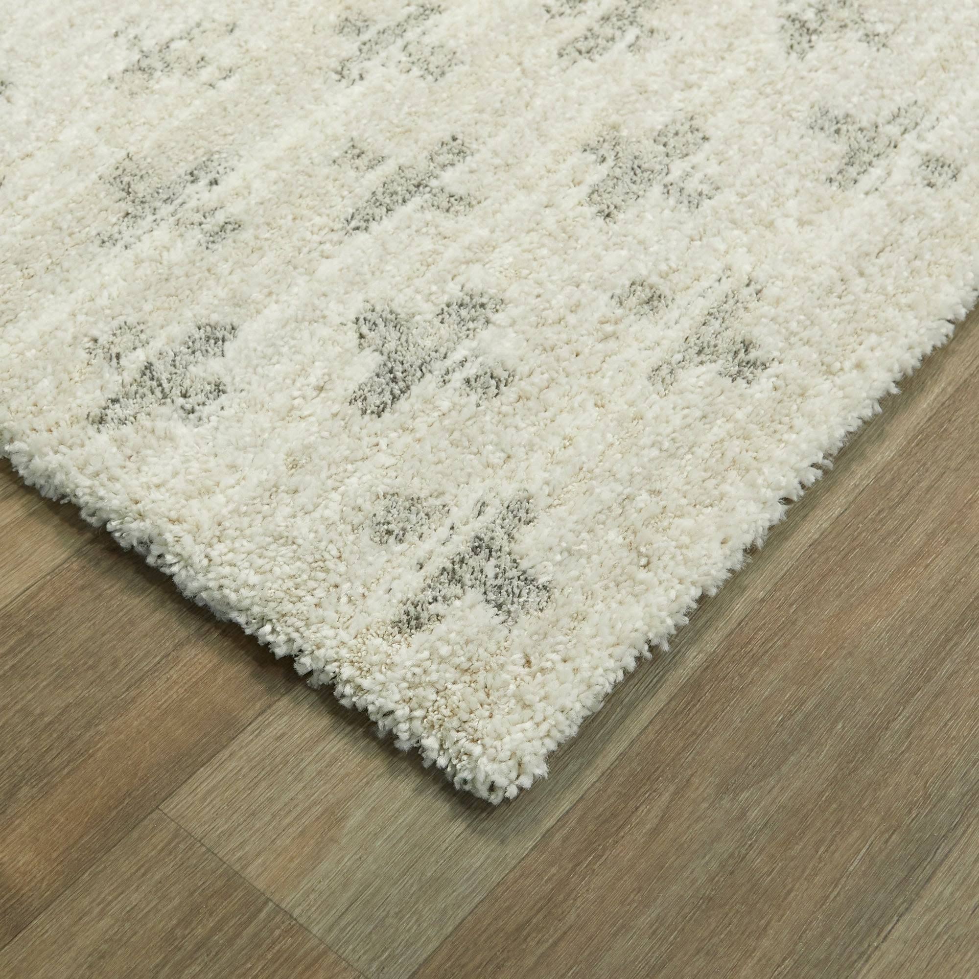 Balta Dionne Light Grey 5 ft. x 7 ft. Geometric Shag Area Rug
