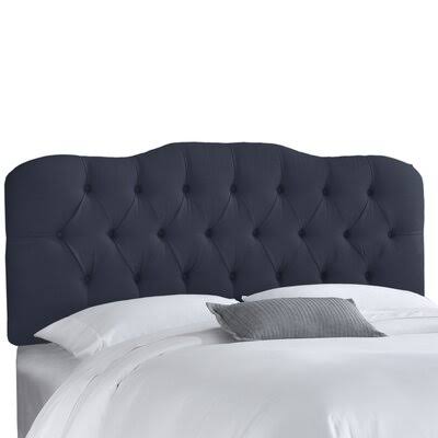 Michaela Upholstered Panel Headboard Size: Twin, Upholstery: Navy