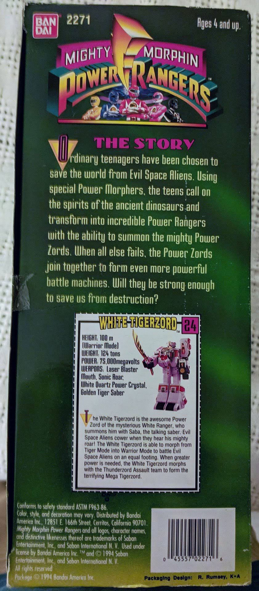 Bandai White Tigerzord Power Rangers Toy