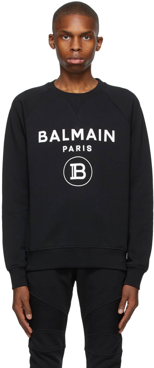 Balmain Black & White Logo Sweatshirt